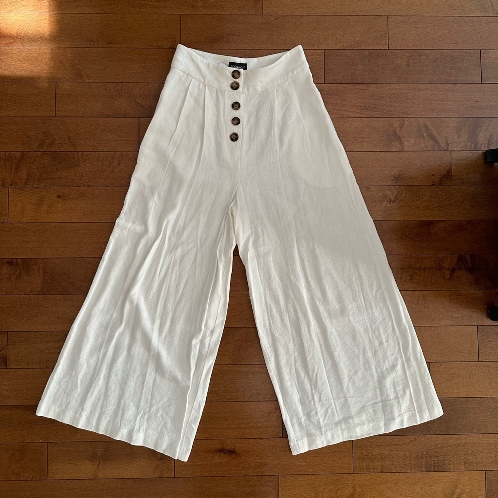High Rise Linen Wide Leg pants